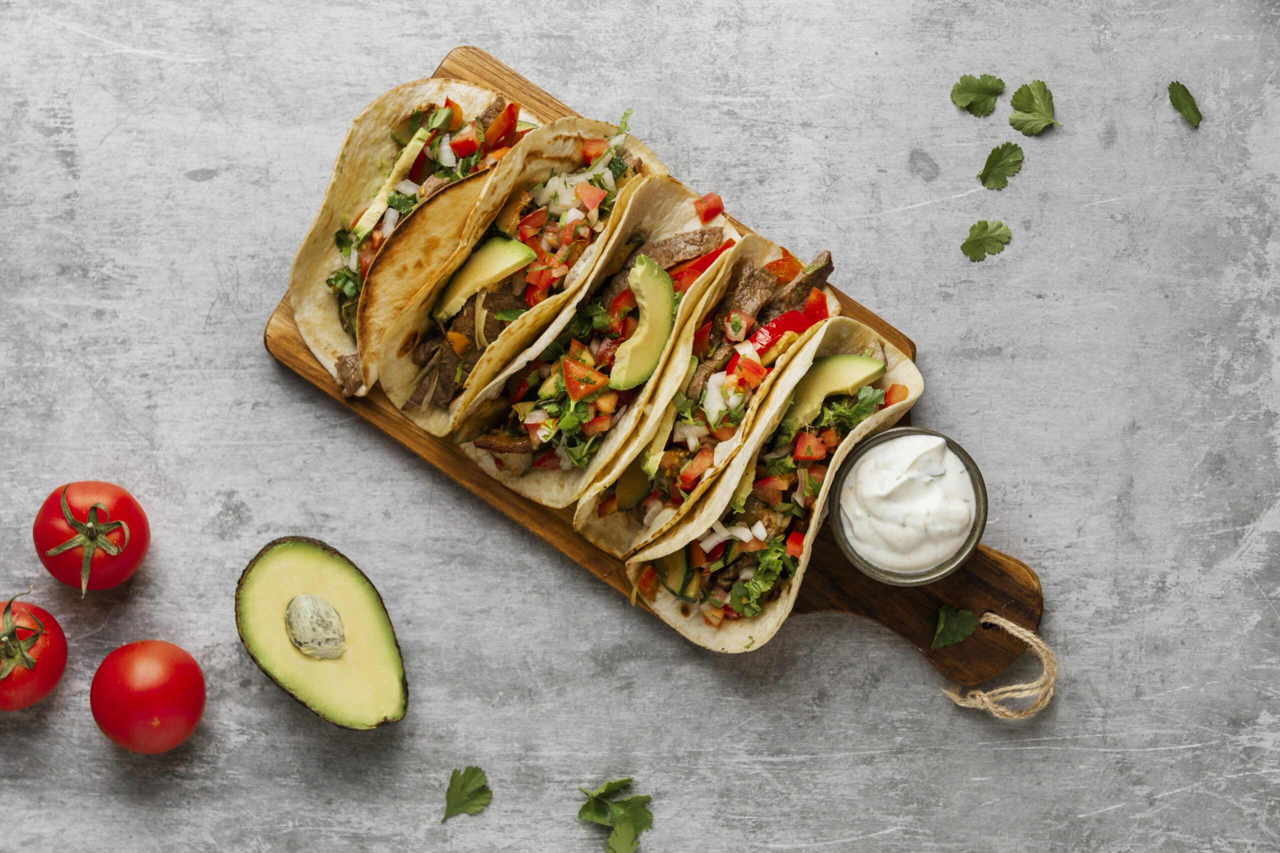mint lamb tacos