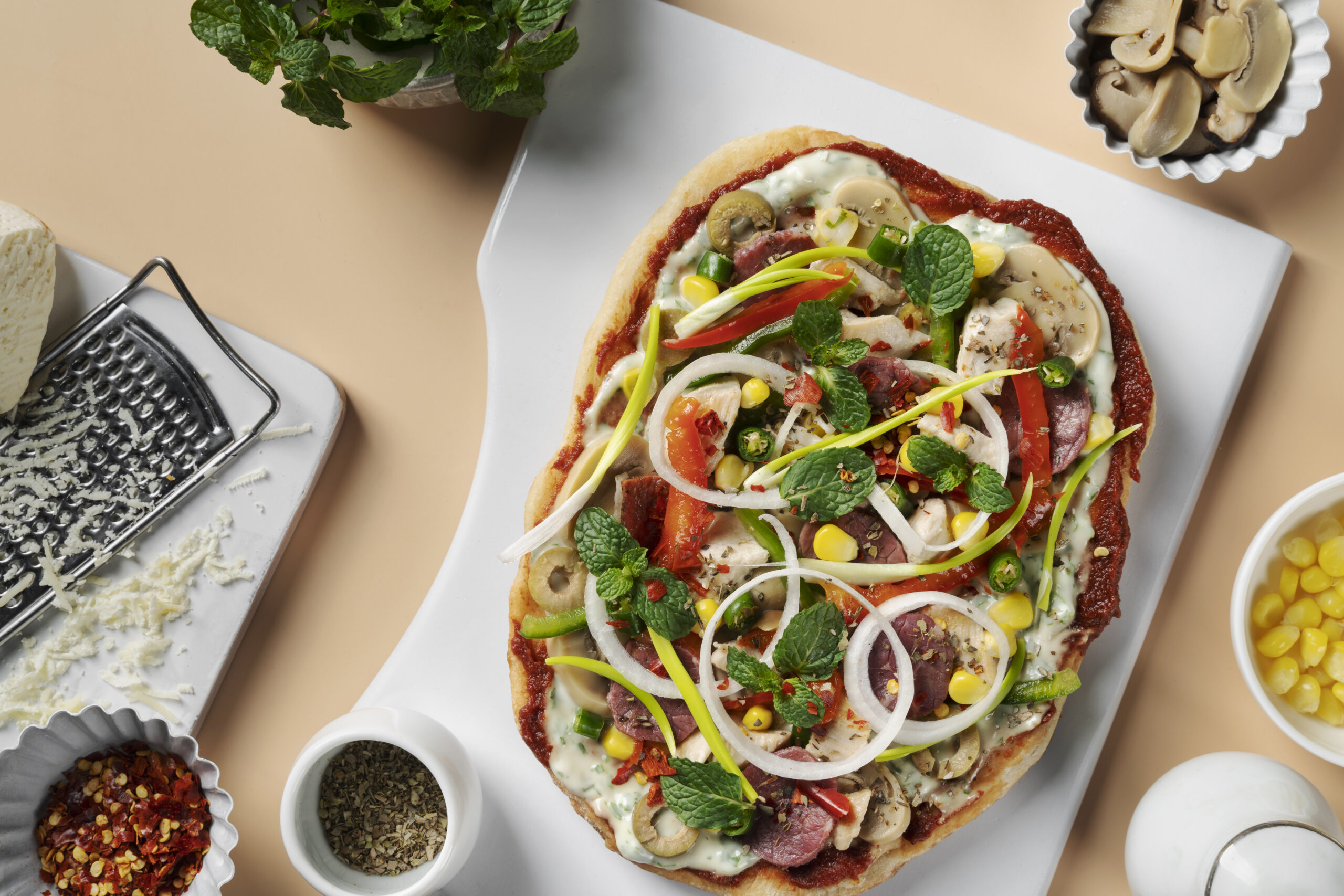 lamb flatbread pizza