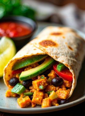 Black Bean & Sweet Potato Wraps
