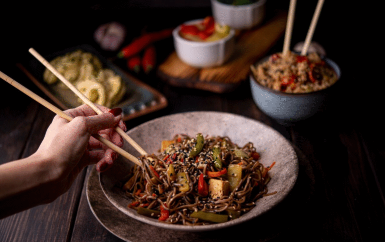 black bean noodles vegetarian recipe