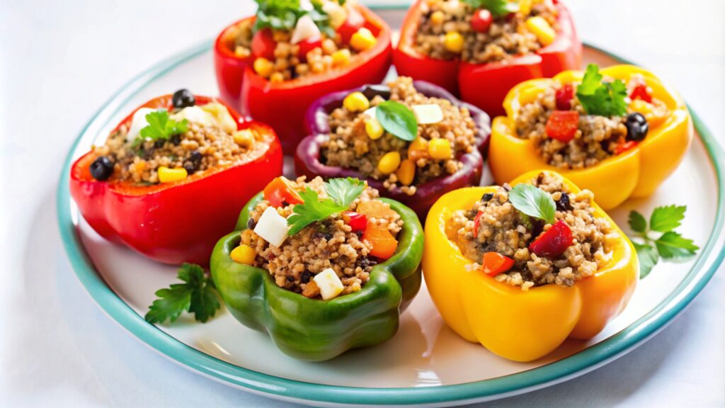 Classic Beef and Rice Stuffed Peppers