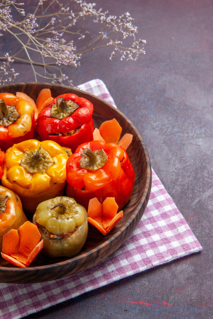 Vegetarian Lentil Stuffed Peppers