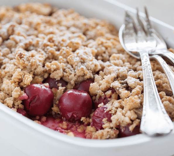 pear and rhubarb cobbler