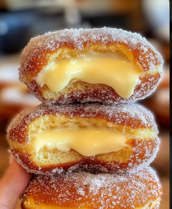 Cream-Filled Sugar Doughnuts