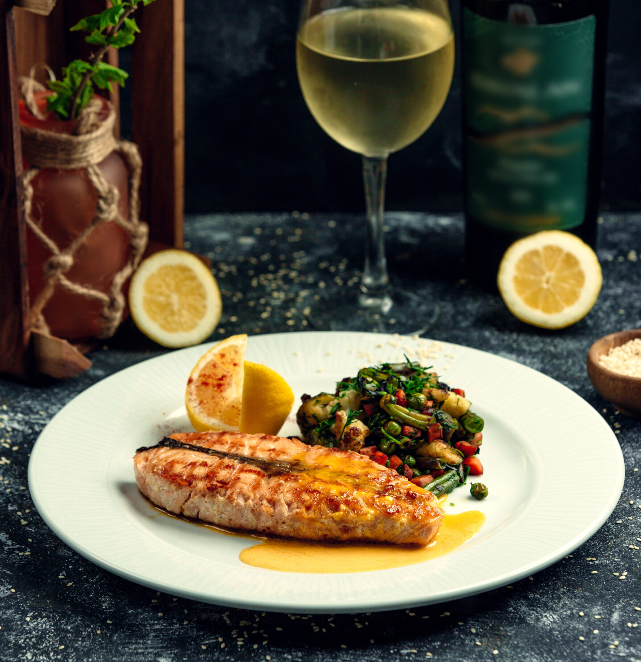 Lemon Butter Salmon Dinner