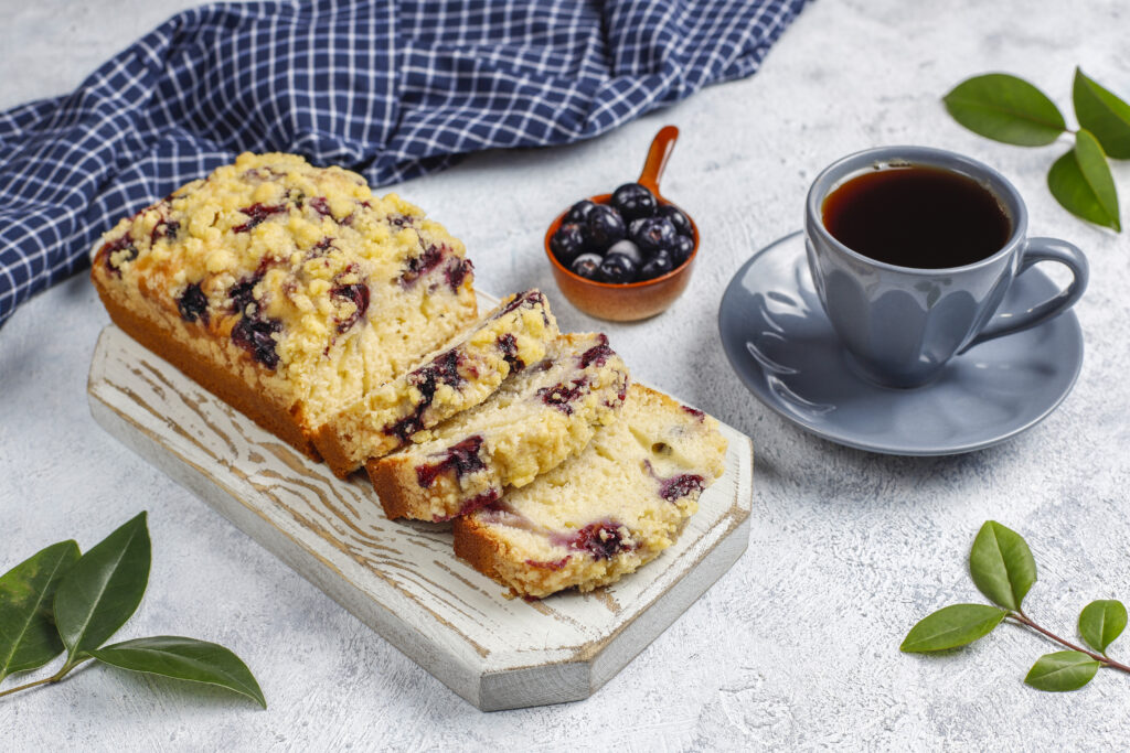 Blueberry Swirl Honey Pound Cake