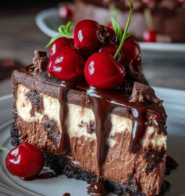 Decadent Black Forest Cheesecake