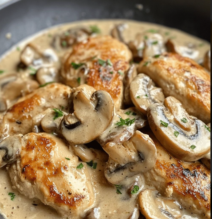 Easy Chicken Legs with Creamy Mushroom Sauce