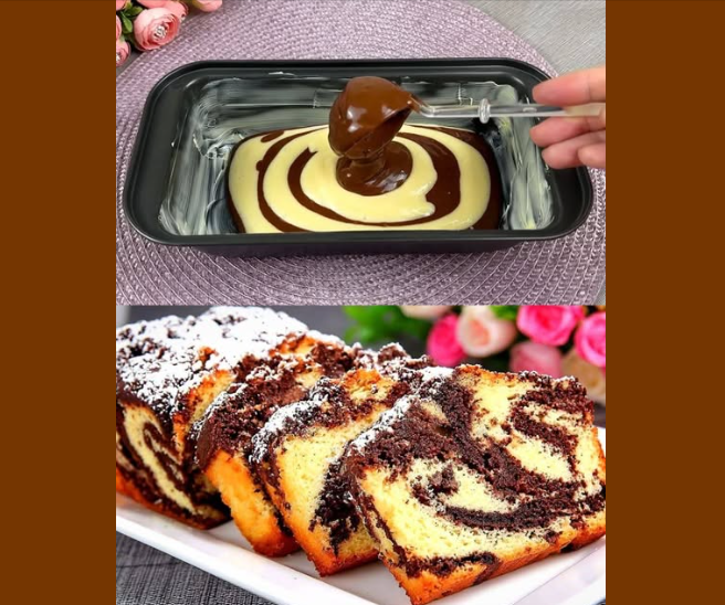 Soft and Fluffy Marble Yogurt Cake