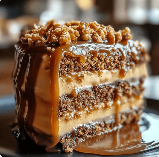 Caramel Toffee Crunch Cake