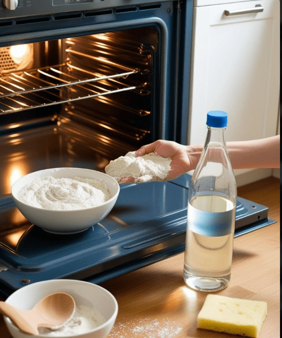 How to Clean Oven with Vinegar and Baking Soda :