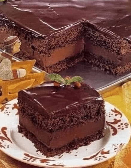 Mocha Layer Cake with Chocolate-Rum Cream Filling