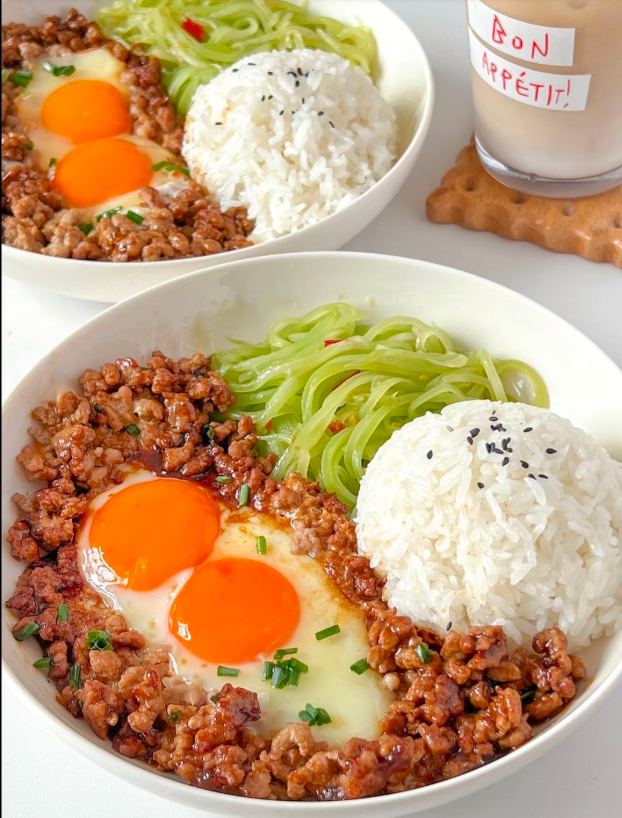 Rice Bowl with Fried Eggs