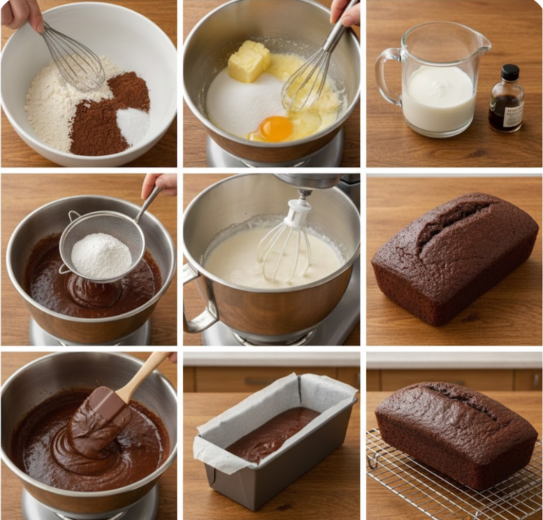 Chocolate loaf cake: