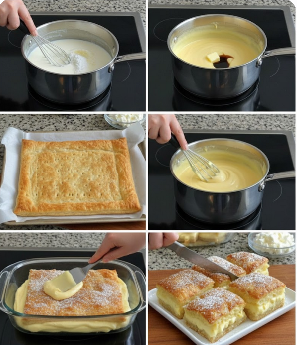 Vanilla Custard Cream Squares