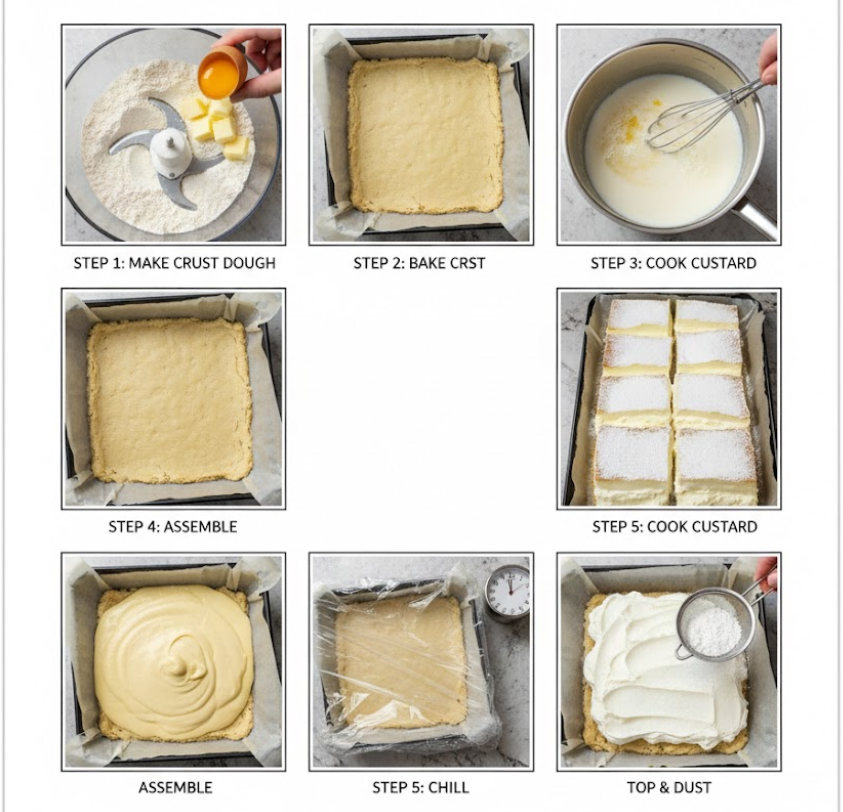 Vanilla Custard Cream Squares