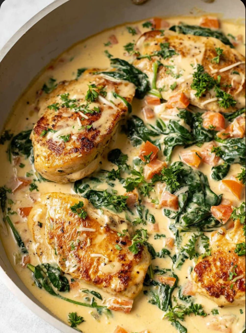 tuscan chicken without heavy cream recipe