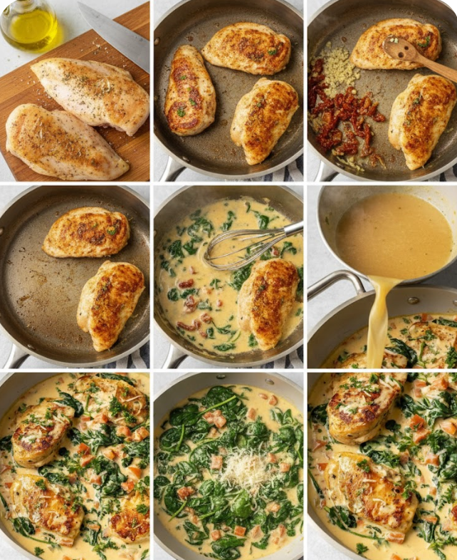 tuscan chicken without heavy cream recipe