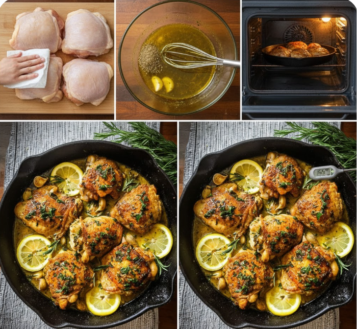 baked lemon garlic chicken thighs easy recipe