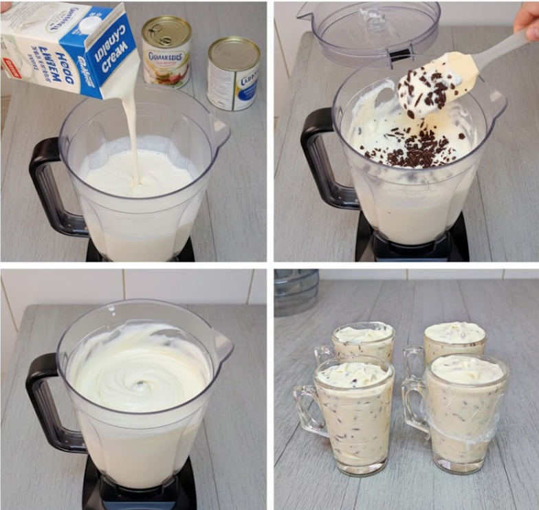 Dessert made in a blender